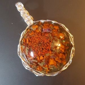 Necklace Real Zinnia Flower Necklace